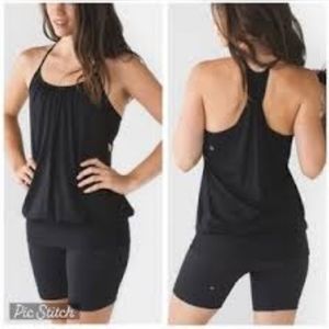 Lululemon No Limits Tank Solid Black Built in Sports bra